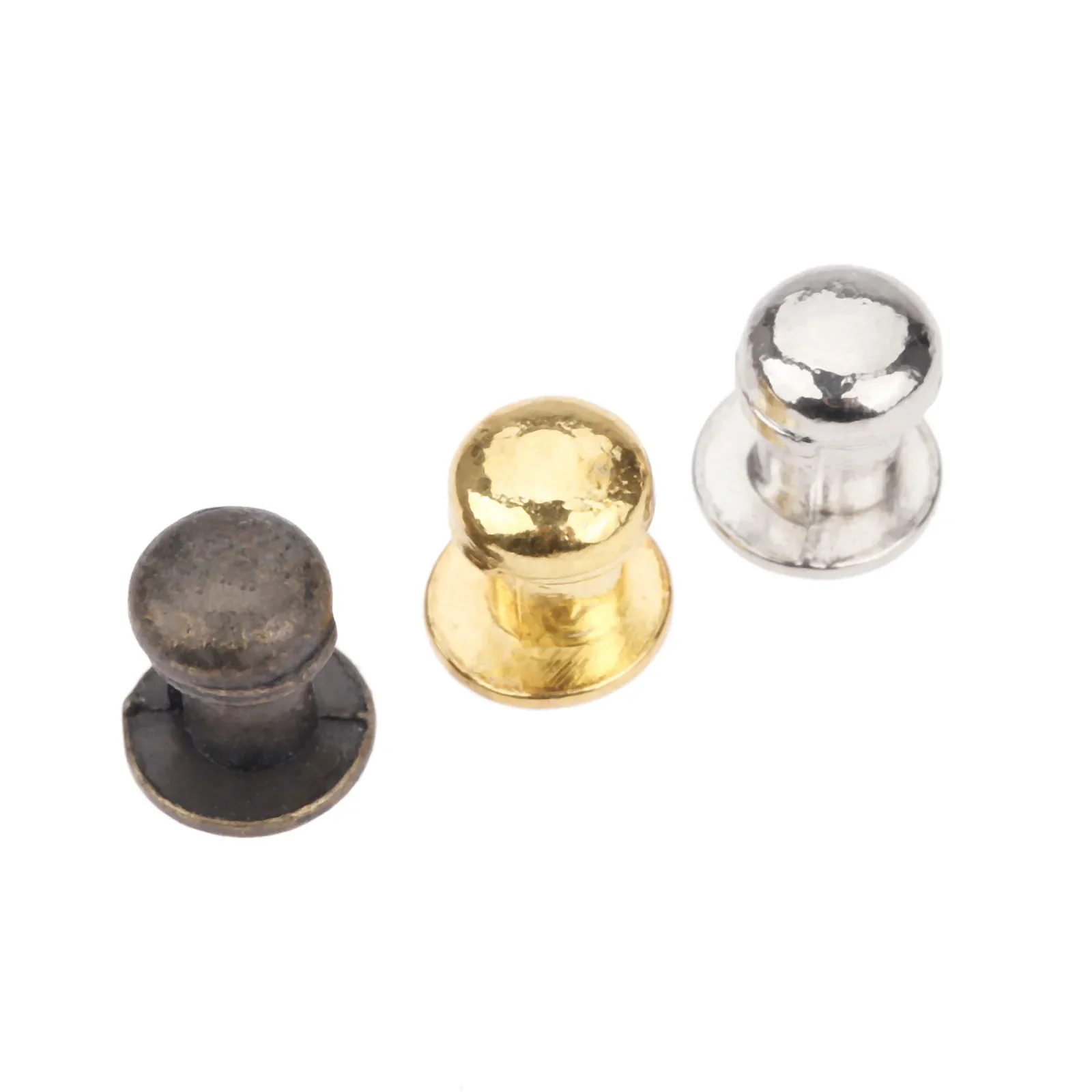 10 teile/los Mini Knöpfe Kleine Griffe 7mm * 10mm Pull Antike Bronze/Silber/Gold Schmuck Holz box Schublade Schrank Hardware w/schraube