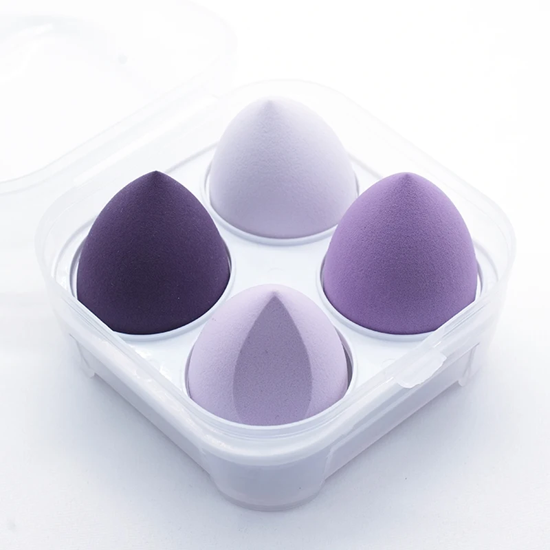 4 Teil/beutel Make-Up Schwamm Puderquaste Trocken und Nass Kombiniert Schönheit Kosmetik Ball Foundation Puderquaste Abgeschrägte Cut Make-Up Schwamm Werkzeug