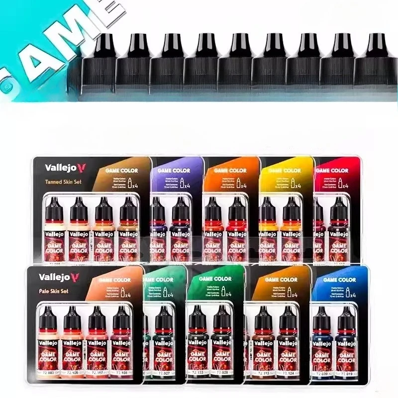 18 m/Flasche, 4 Farben/Set, umweltfreundlich, wasserbasiertes Modell, Malpigment, DIY-Cartoon-Figur, handbemalte Farbe Image