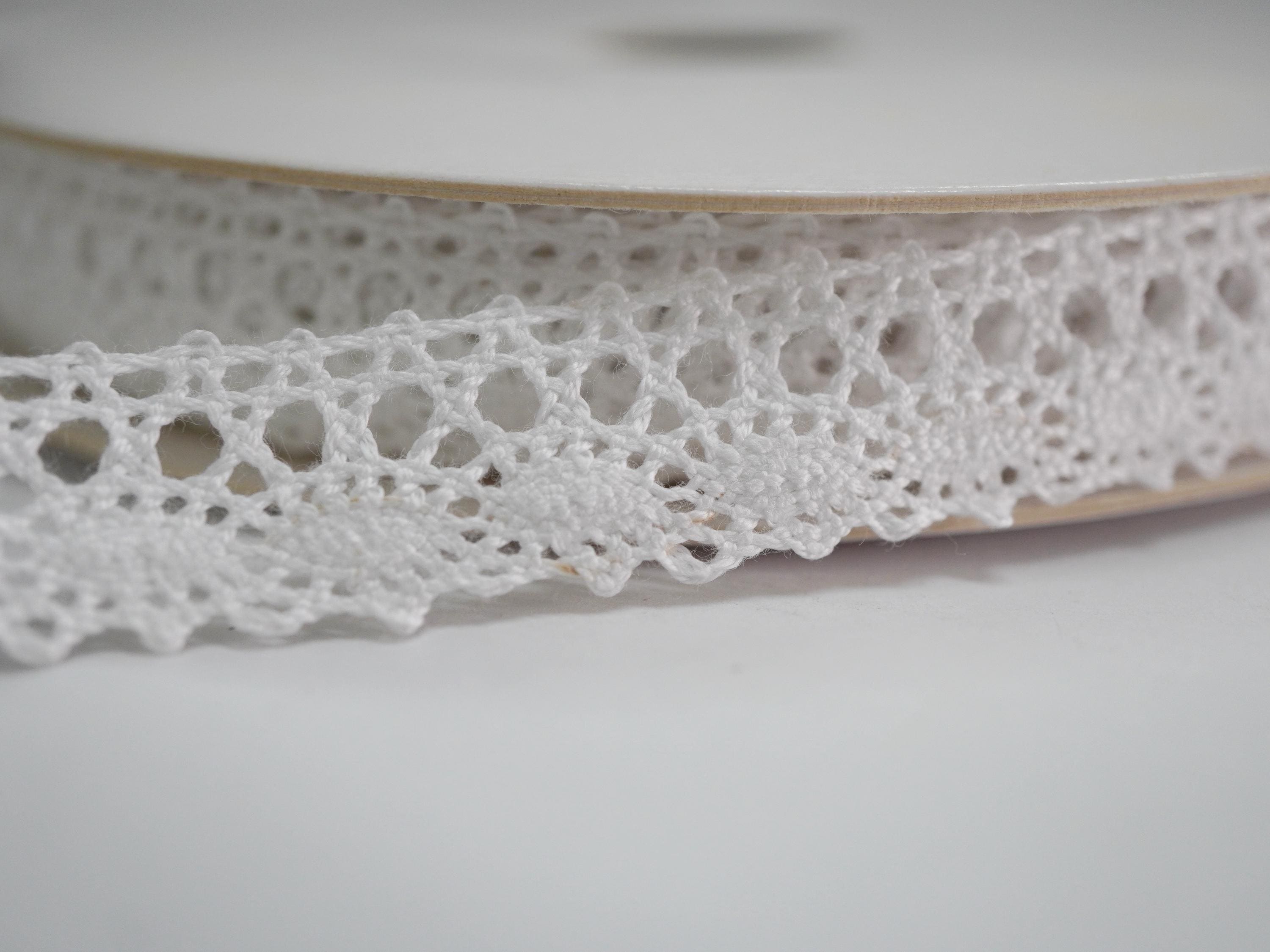 "5 iarde 1/2\" bianco 100% cotone pizzo all'uncinetto, pizzo, pizzo all'uncinetto, pizzo bianco, nastro di pizzo, pizzo di cotone bianco, pizzo di coton"