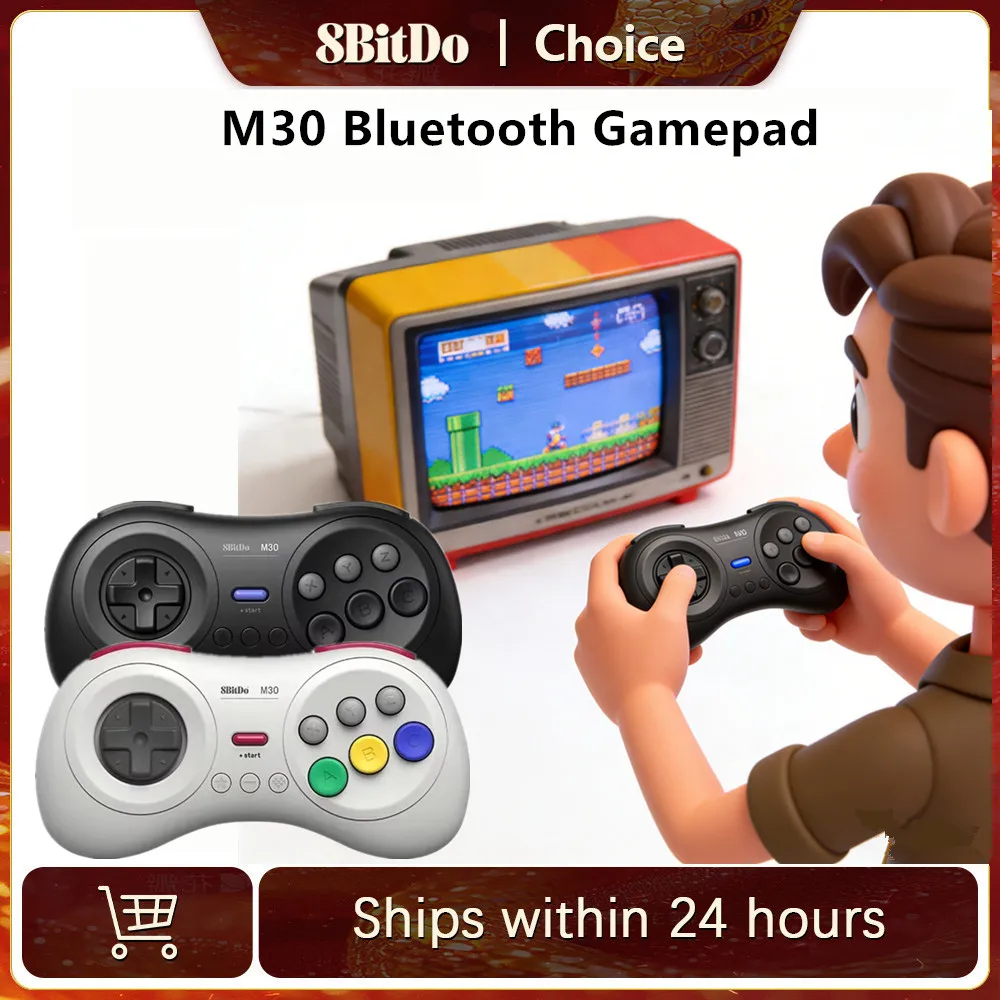 8Bitdo M30 Bluetooth Controller Gamepad für Nintendo Switch PC Windows Steam und Android mit Sega Genesis Mega Drive Style Image