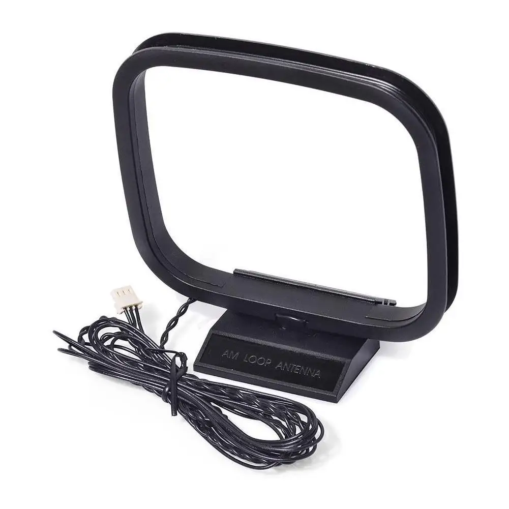 FM AM Radio Antenne Mini Universal Radio Loop Antenne für Sony, Sharp Hi-Fi Audio Receiver Systems Fold-Out Base Receiver System Image