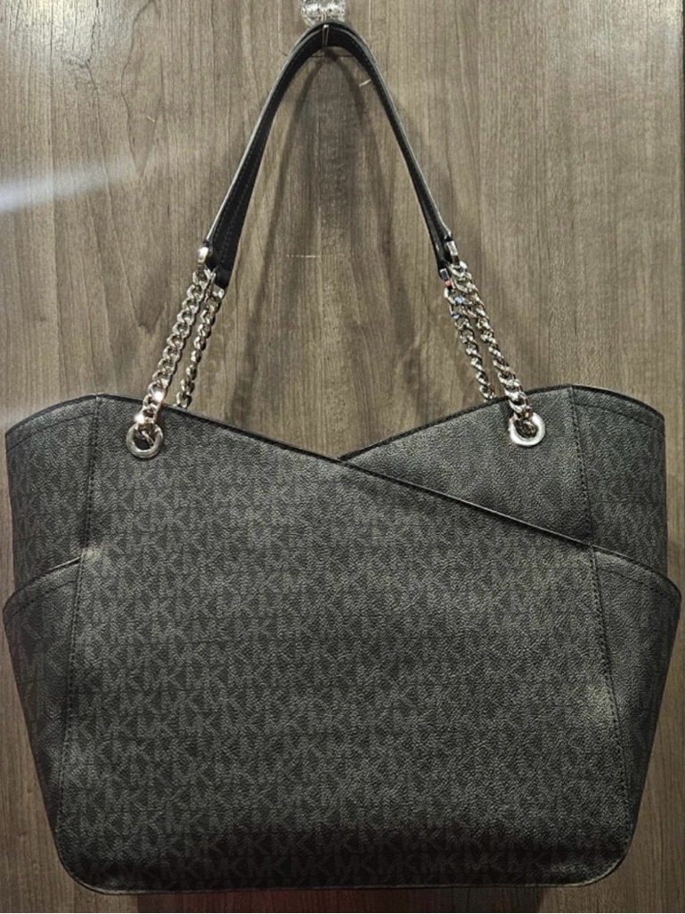 Michael Kors Bags | Black Mk Shoulder Bag And Wallet Set | Color: Black/Gray | Size: Os