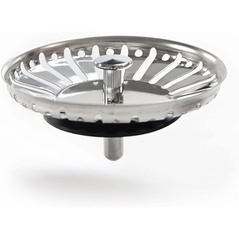 Kcvv - Tappo Lavello Cucina, Filtro Lavello Cucina, Acciaio Inox, Tappo Lavello Bagno, Filtro Lavello Bagno, Tappo Lavello Universale (84 Mm)