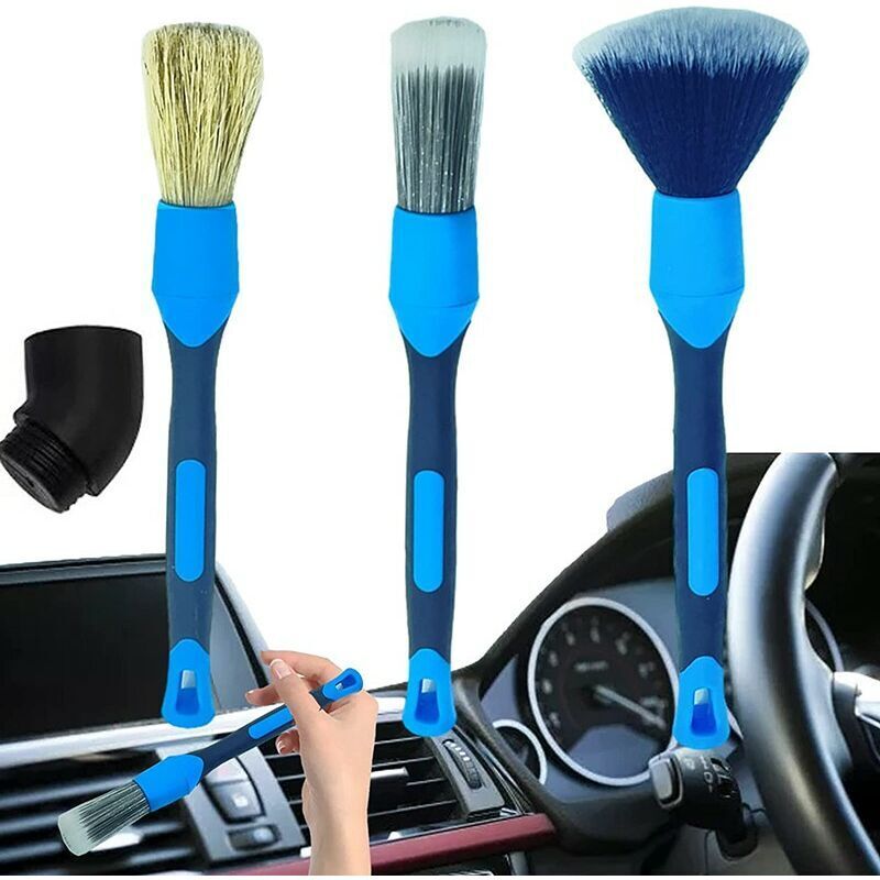 Jalleria - 4 Pezzi Spazzola Per La Pulizia Dell'auto, Kit Spazzola Per La Pulizia Dell'auto, Set Spazzola Per La Pulizia Dell'auto, Spazzola Per La Pulizia Dell'auto, Per Il Lavaggio Dell'auto, Con Spazzola A Se