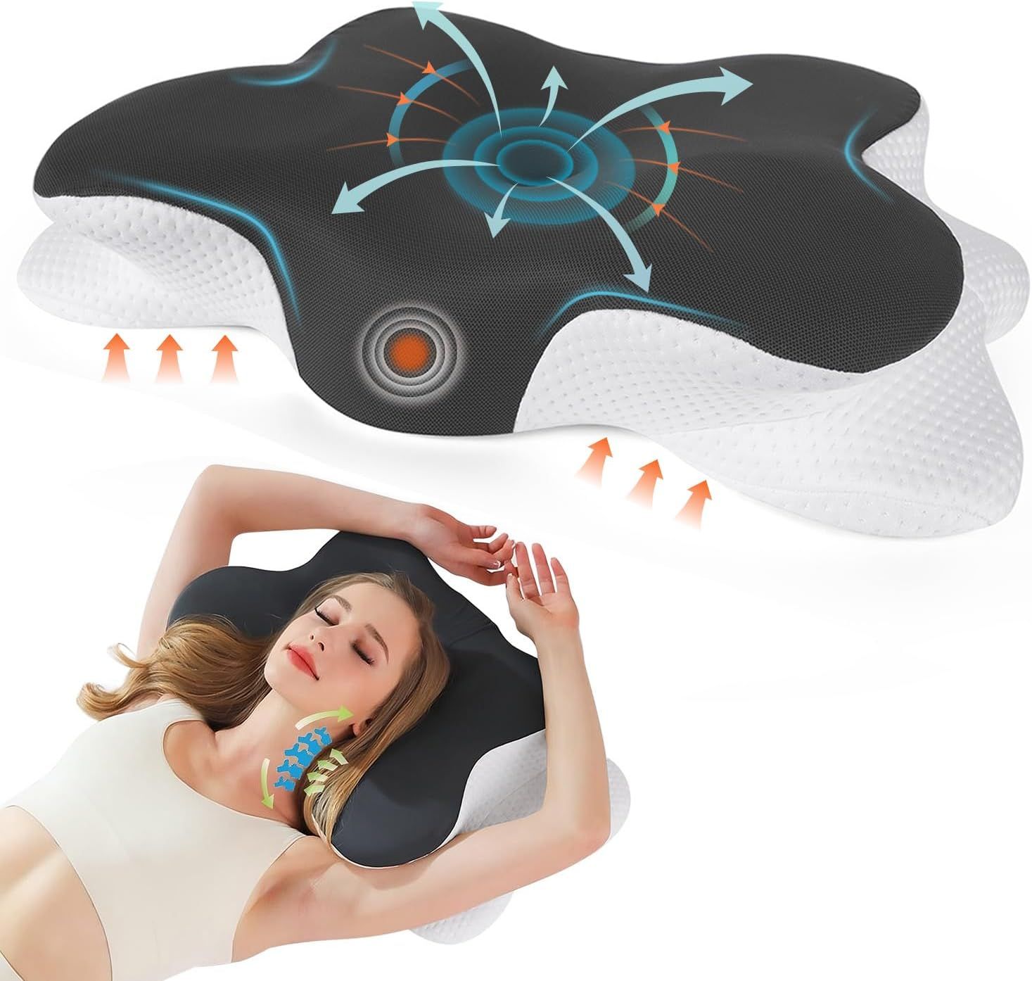 Cuscino ergonomico Nourideaux – cuscino per il collo e sonno, supporto