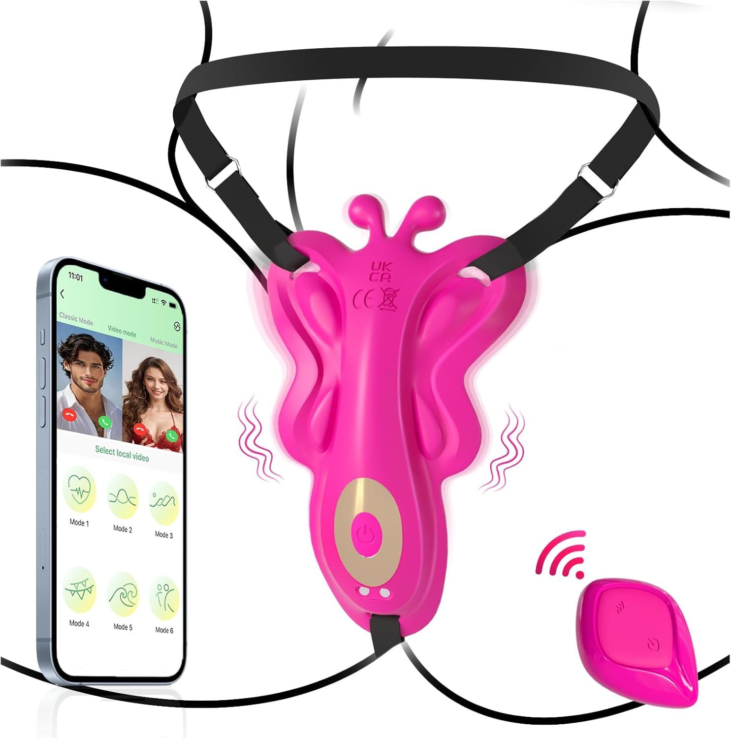 YAWNSHE vibratore “butterfly” per la stimolazione clitoridea donne 1 S