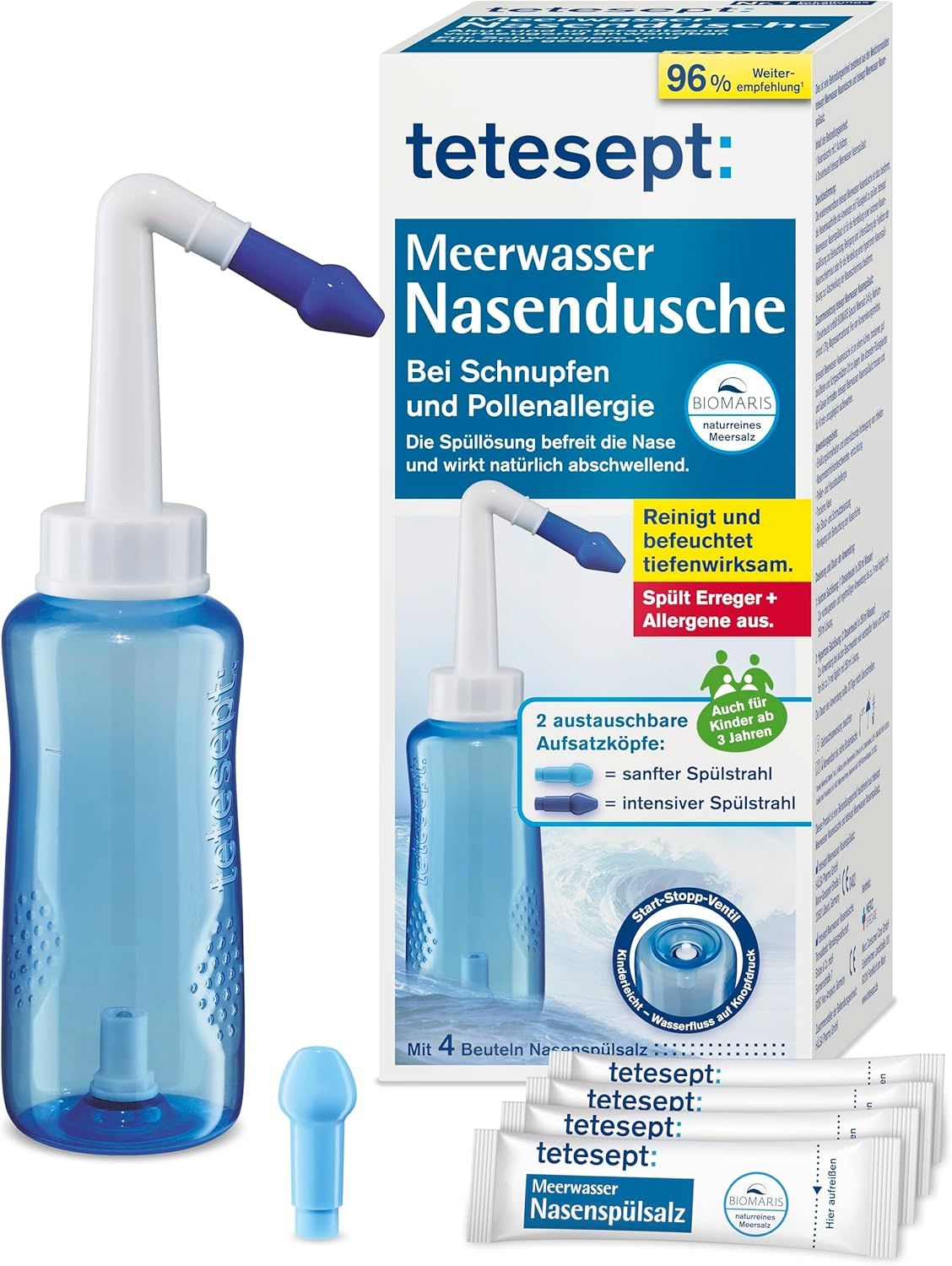 tetesept doccia nasale con acqua di mare 1 St