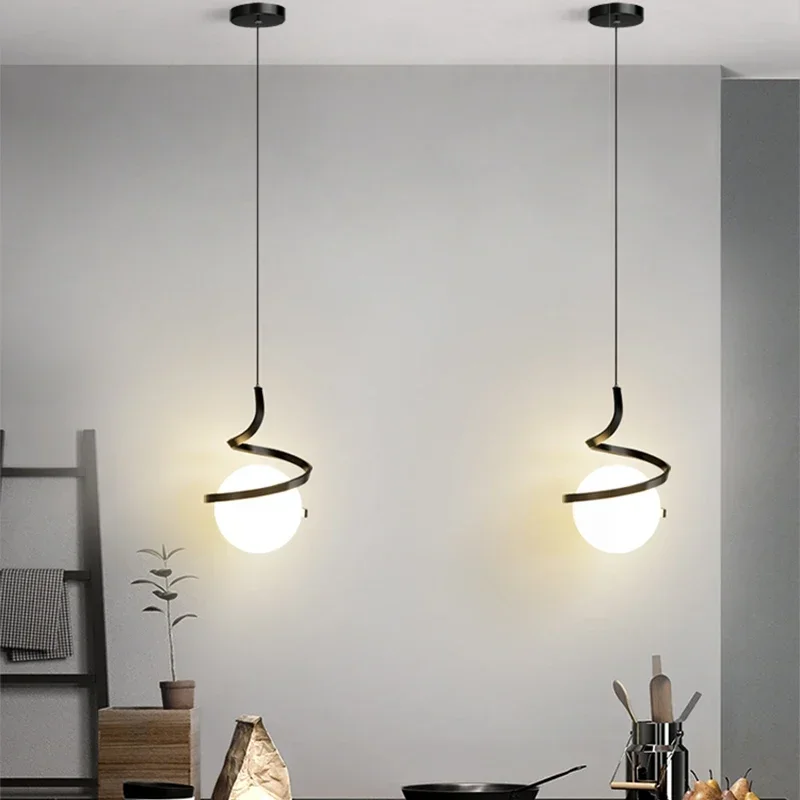 Nordische LED Pendel leuchte Schlafzimmer Nachttisch Hänge linie Licht für Wohnzimmer Dekoration Esstisch Hängelampe Innen beleuchtung