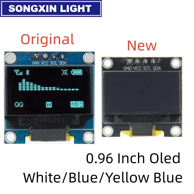 0,96 Zoll iic serielle 4-polige weiß/blau/gelb blau/gelb oled Anzeige modul x 64 LCD-Bildschirm platine für Arduino oled Image