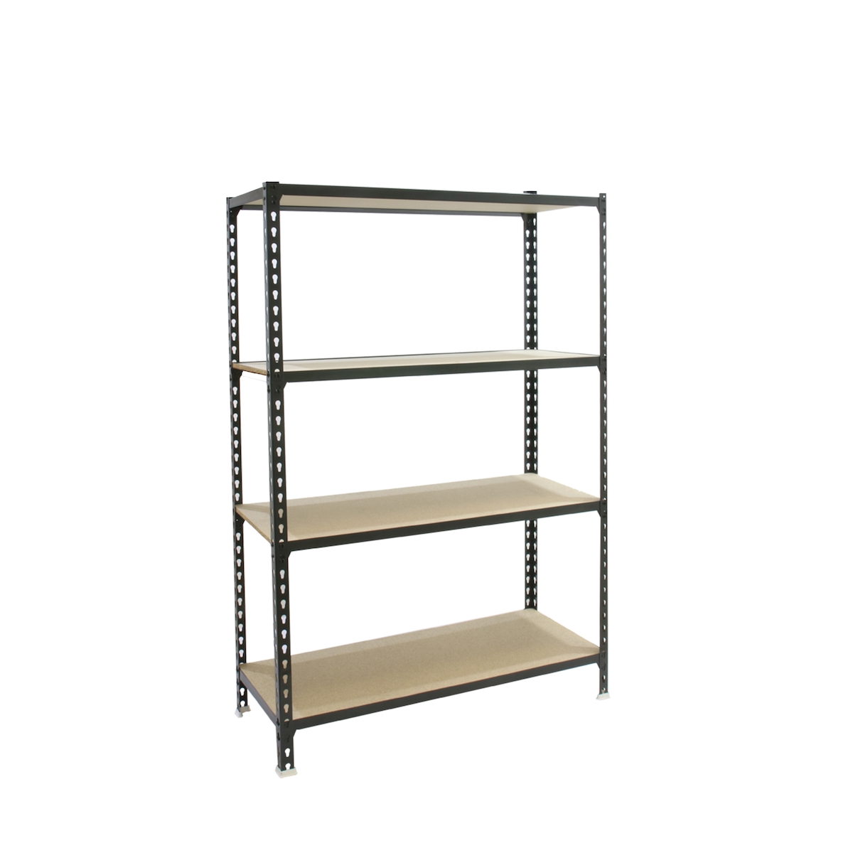 SimonRack Schwerlastregal 1500x1000x400 mm, 4 Ebenen, Holzböden, 150 kg Tragkraft pro Ebene, Anthrazit - Maderclick Image