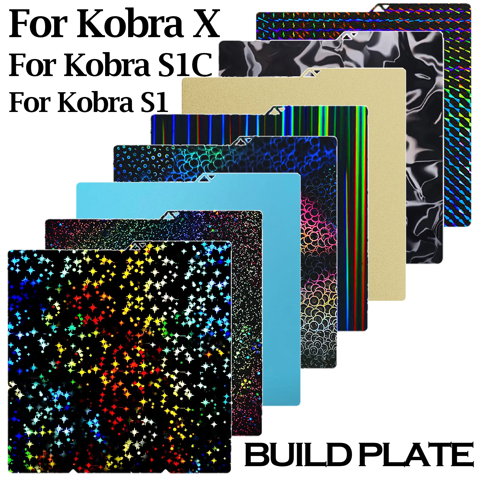 Für Anycubic Kobra X Bauplatte Super Adhsion PEI Strukturierte PET-Faser Carbon Für Anycubic KX Kobra S1 3D-Druck Wärmebettteile Image