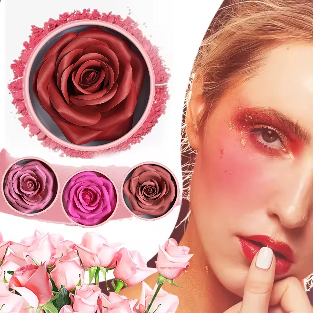 Einfarbige matte Blütenblatt-Rouge-Palette, Hochglanz-Konturcreme, Kontur-Make-up, Rouge für Frauen, Schönheit, Kosmetik, Make-up-Palette