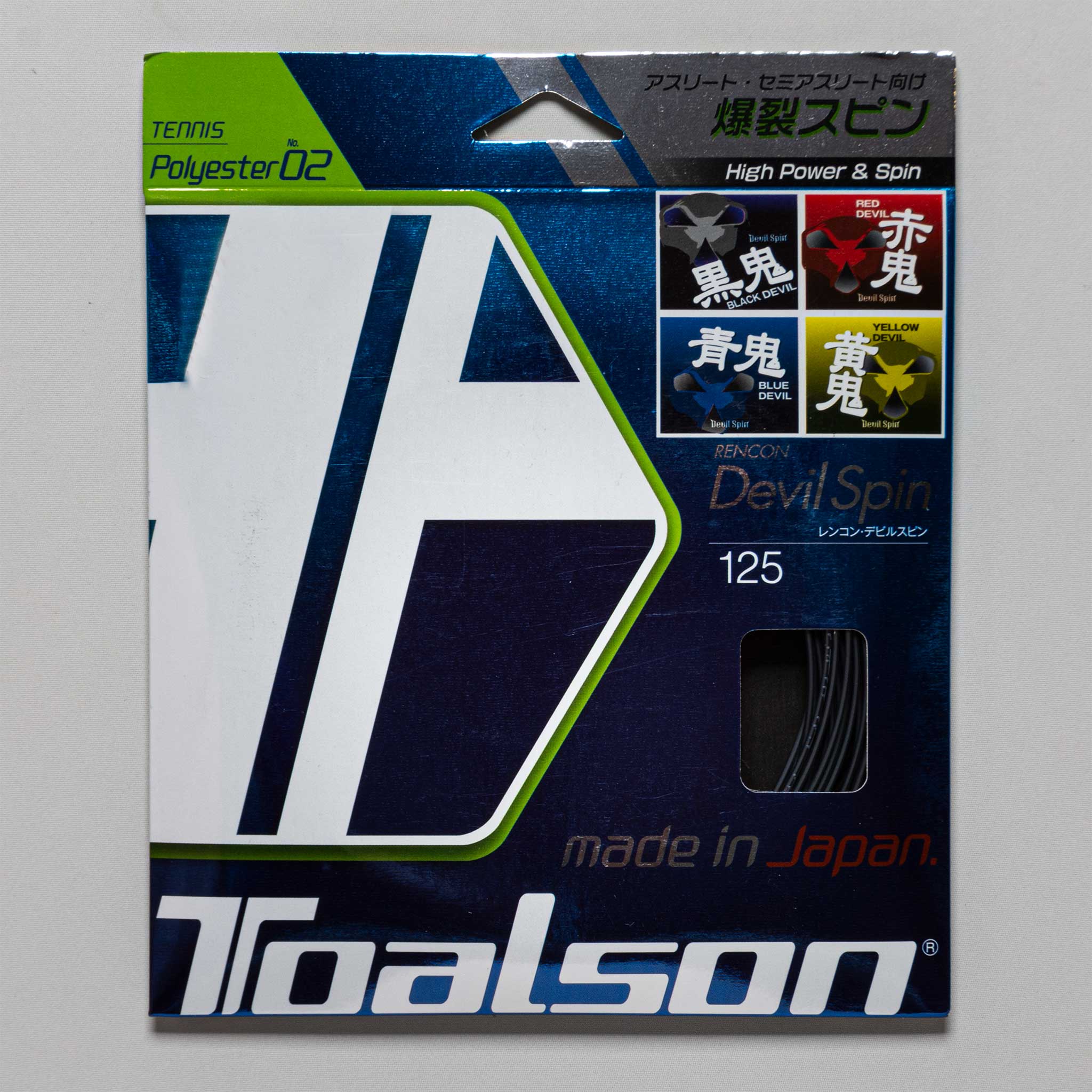 Toalson Rencon Devil Spin 125 17 Tennis String Packages Black