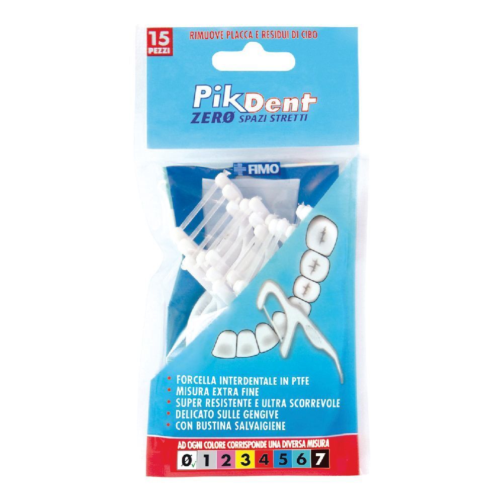 Pikdent Zero Spazi Stretti 15 Forcelle Interdentali pz Bustine filtro