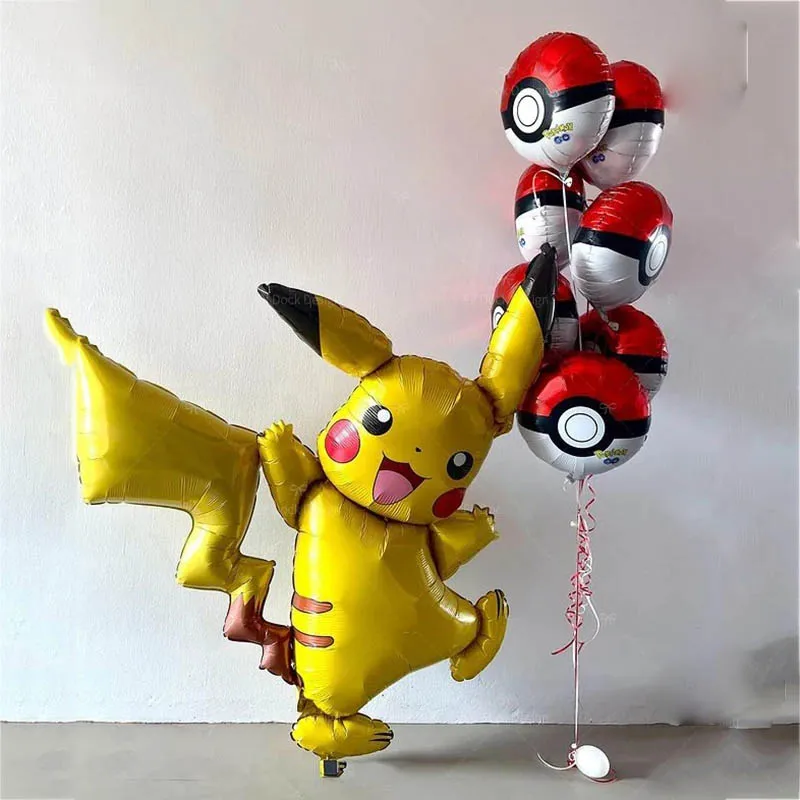 8 stücke Pokemon Ballon Kinder Geburtstag Party Dekoration Pikachu Charmander Anime Figur Luftballons Niedlichen Cartoon Party Liefert Image