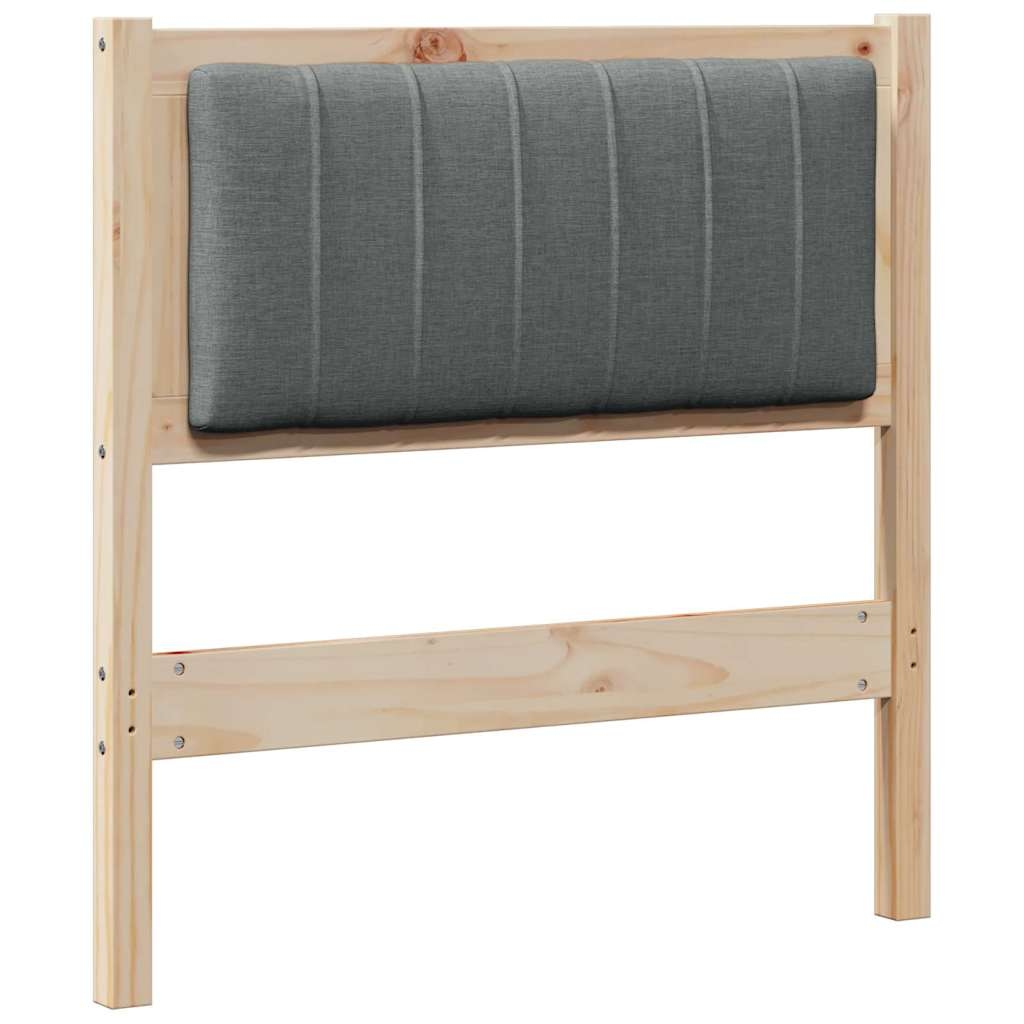 vidaXL Gepolstertes Kopfteil Braun 75 cm Massives Kiefernholz Image