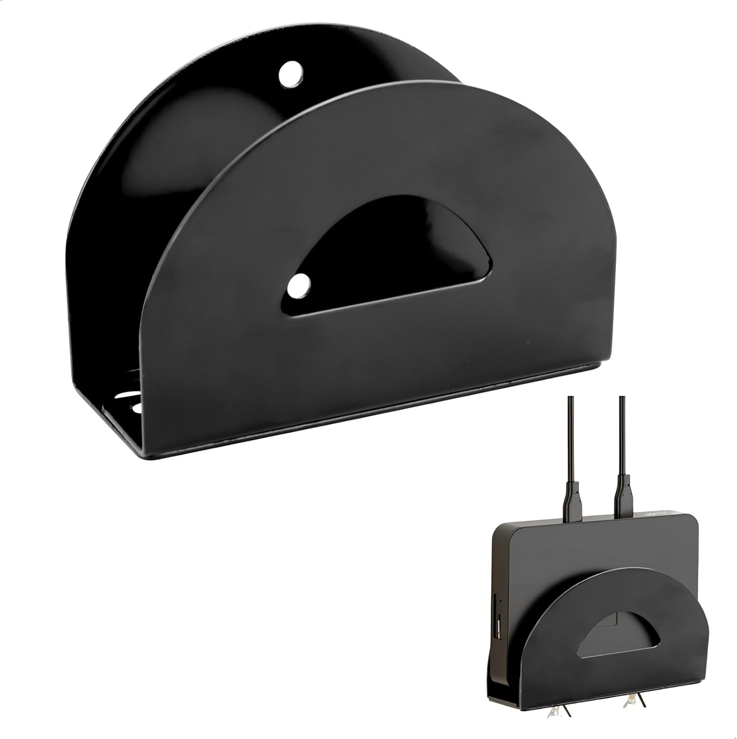 Supporto Per Router Da Parete, Supporto Per Router Regolabile, Supporto A Parete Universale Per Router (adatto A Router/modem/tv Box/ricevitori/prese), Materiale Metallico, Nero.