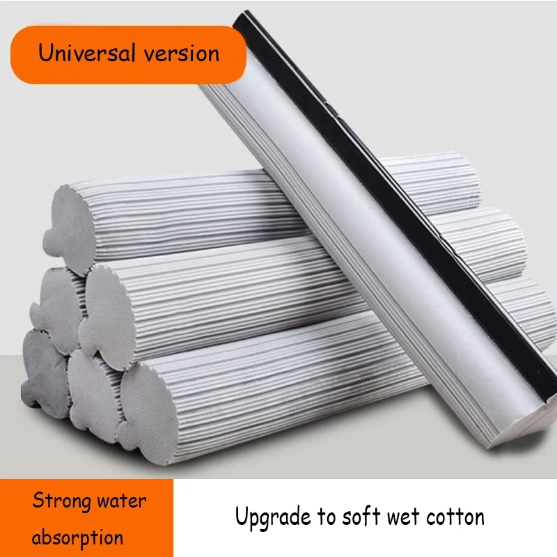 Universeller Roll-PVA-Schwamm-Moppkopf-Ersatz, 27/33/38 cm, starke Absorption, Nass- und Trockengebrauch, einfach auszutauschen Image