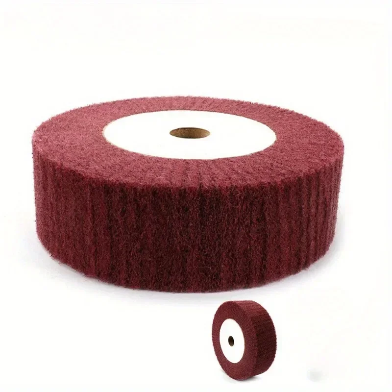150mm 200mm Rote Faser Schleifscheibe Vlies Nylon Fächerscheibe Für Metall Holz Polieren Winkelschleifer Werkzeug Image
