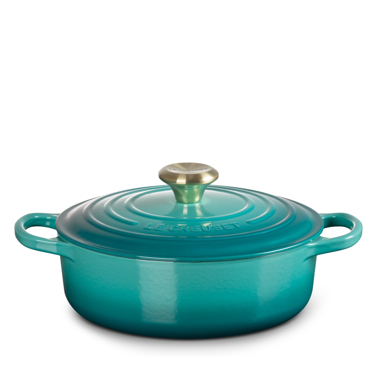 Le Creuset Le Creuset Signature Wide Round Oven - Bleu Riviera