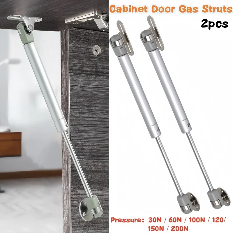 2PCS Kupfer Kraft Gas Frühling Schrank Scharnier 3-20kg Gas Streben Tür Lift Unterstützung Stange Hydraulische Küche schrank Tür Schocks Puffer Image