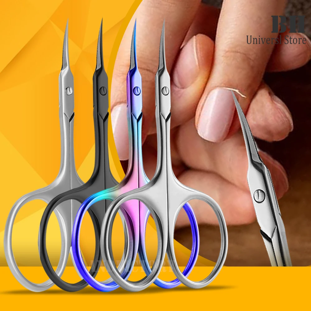 1Pc Russische Häutchen Schere Nipper Abgestorbene Haut Schere Edelstahl Maniküre Pediküre Werkzeuge Tragbare Peeling Nagel Trimmer Image