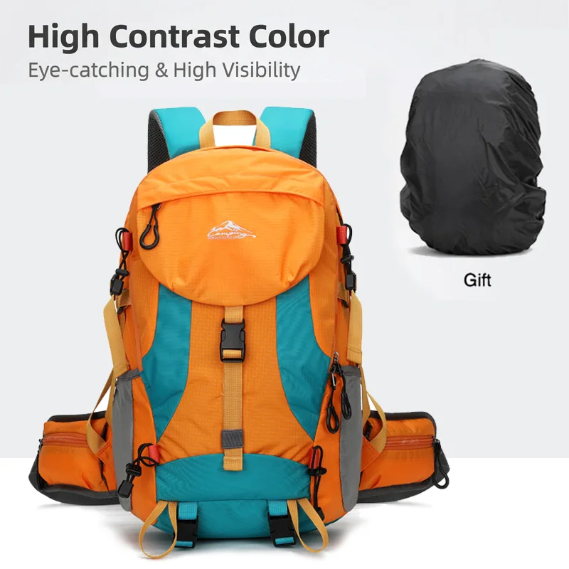 30-Liter-Wanderrucksack, Camping-Wanderrucksack, leicht und langlebig, geeignet zum Wandern (mit Regenschutz)