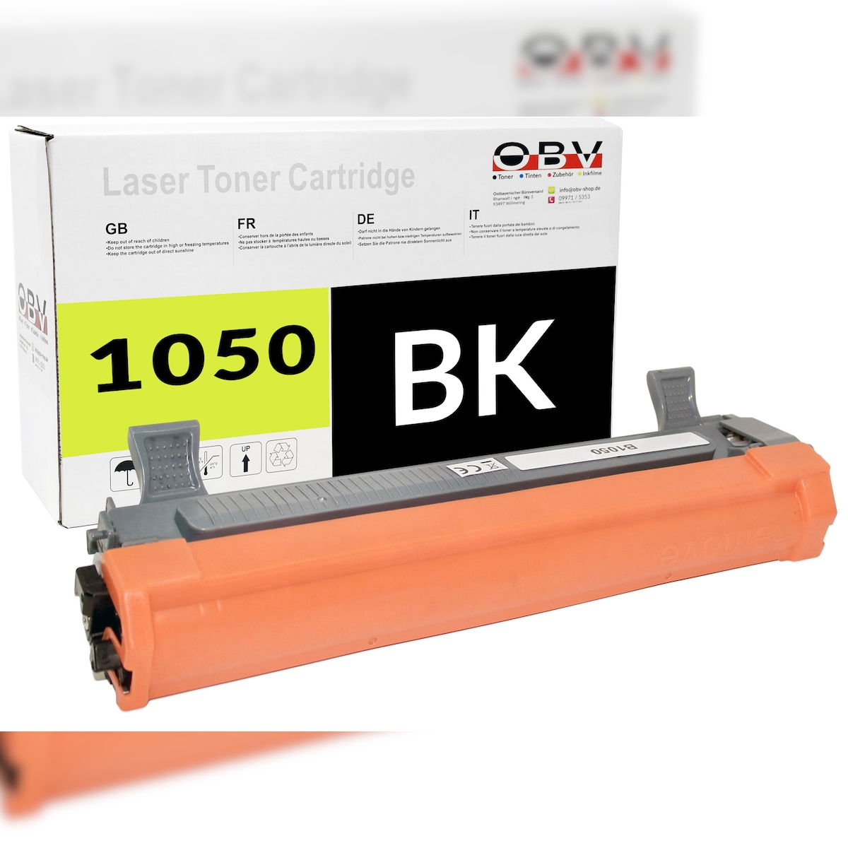OBV Toner Schwarz kompatibel zu Brother DCP1510 - Ersetzt TN-1050 - ca. 1000 Seiten Image