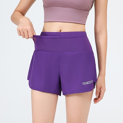 Damen Laufshorts Trainingsshorts Tasche Shorts Lässig Täglich Outdoor Sommer Frühling Schnelltrocknend Feuchtigkeitsableitend Fitnesstraining Outdoor sportlich Normale Passform Sportbekleidung Image
