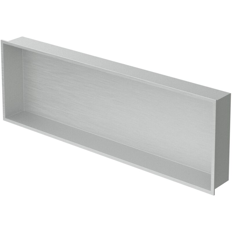 Nicchia A Parete In Acciaio Inossidabile 90x30x10 Cm Argento Nicchia Per Doccia Con Telaio Ripiano Incorporato Nicchia Piastrellabile Per Bagno Ripiano Per Doccia Supporto Di Stoccaggio - Luxebath