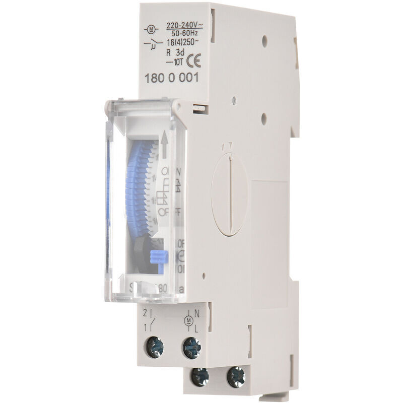 Gabrielle Timer Meccanico 24 Ore Ac 220-240v Intervallo Di 15 Minuti 96 Volte On/off Timer Elettrico Programmabile Montaggio Su Guida Din Interruttore Relè