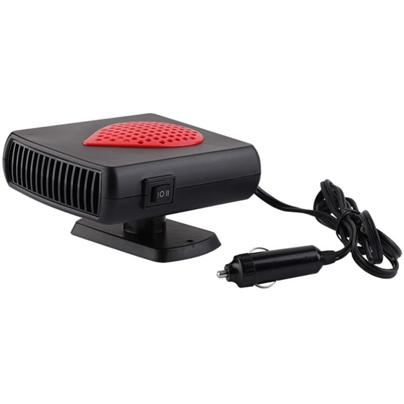 Alovez - Sbrinatore Per Auto Da 12 V, Riscaldatore Antiappannamento Per Parabrezza, Sbrinatore Portatile Antiappannamento Per Presa Accendisigari Per Auto, Suv, Camion E Rimorchio (nero Rosso)