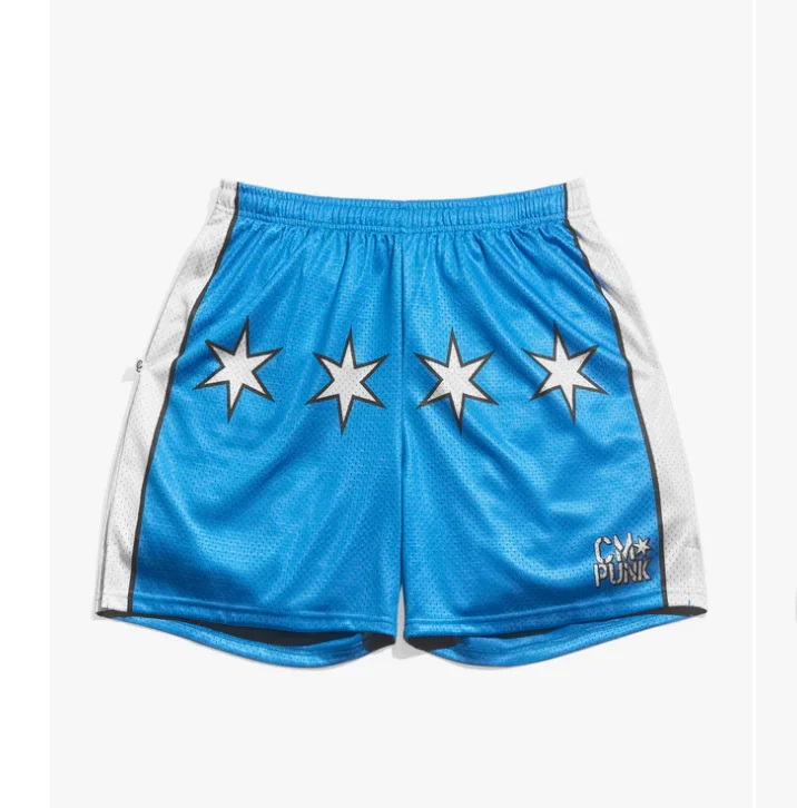 2026 Neue Herren CM Punk Retro Basketball Mesh-Shorts Y2K Übergroße Schnelltrocknende Shorts Geeignet für Alltag und Training Image