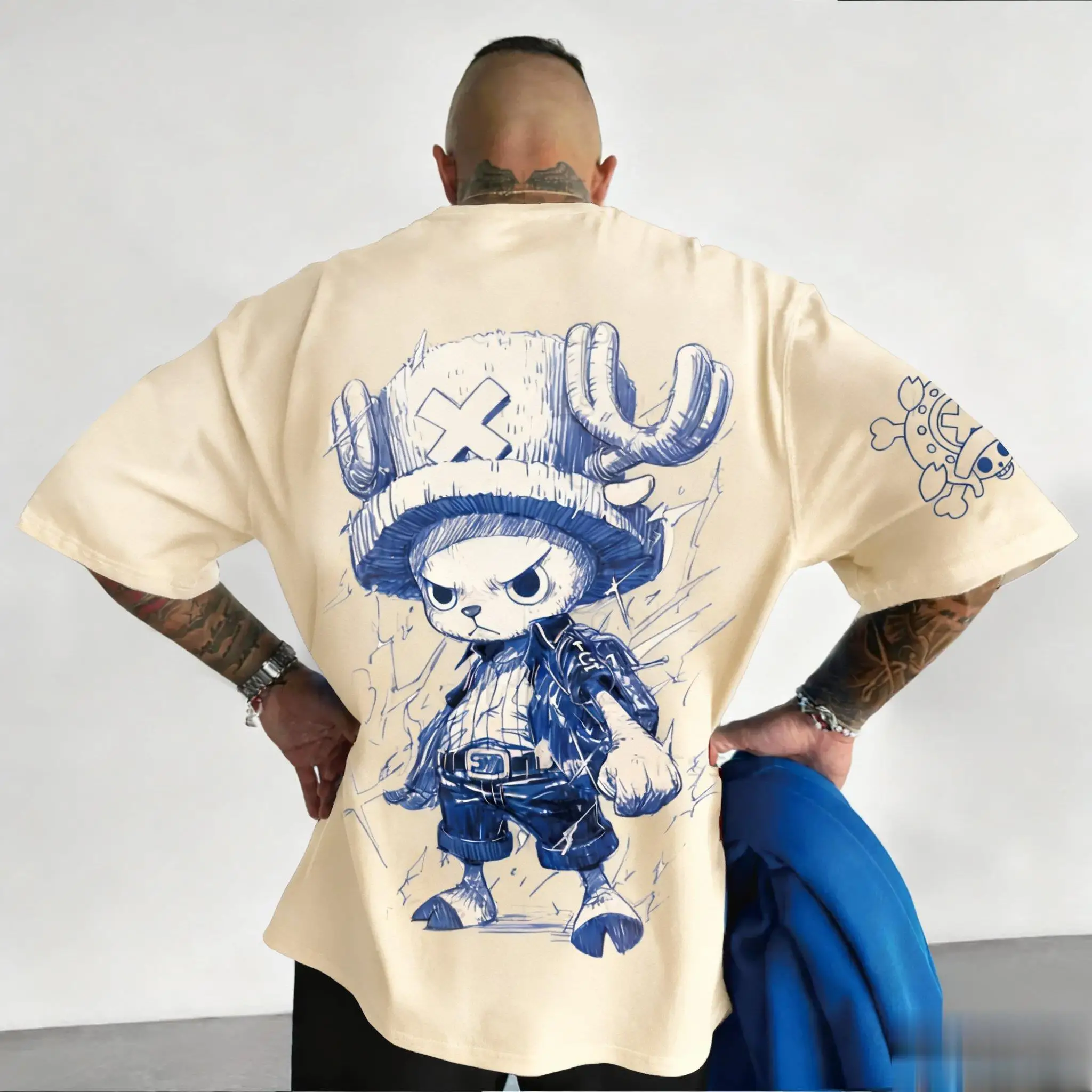 ONE PICE Anime Sommer T-Shirt 2026 Herren und Damen New Tony Tony Chopper Bedrucktes Street Hip Hop Loose Casual Eltern-Kind-Top