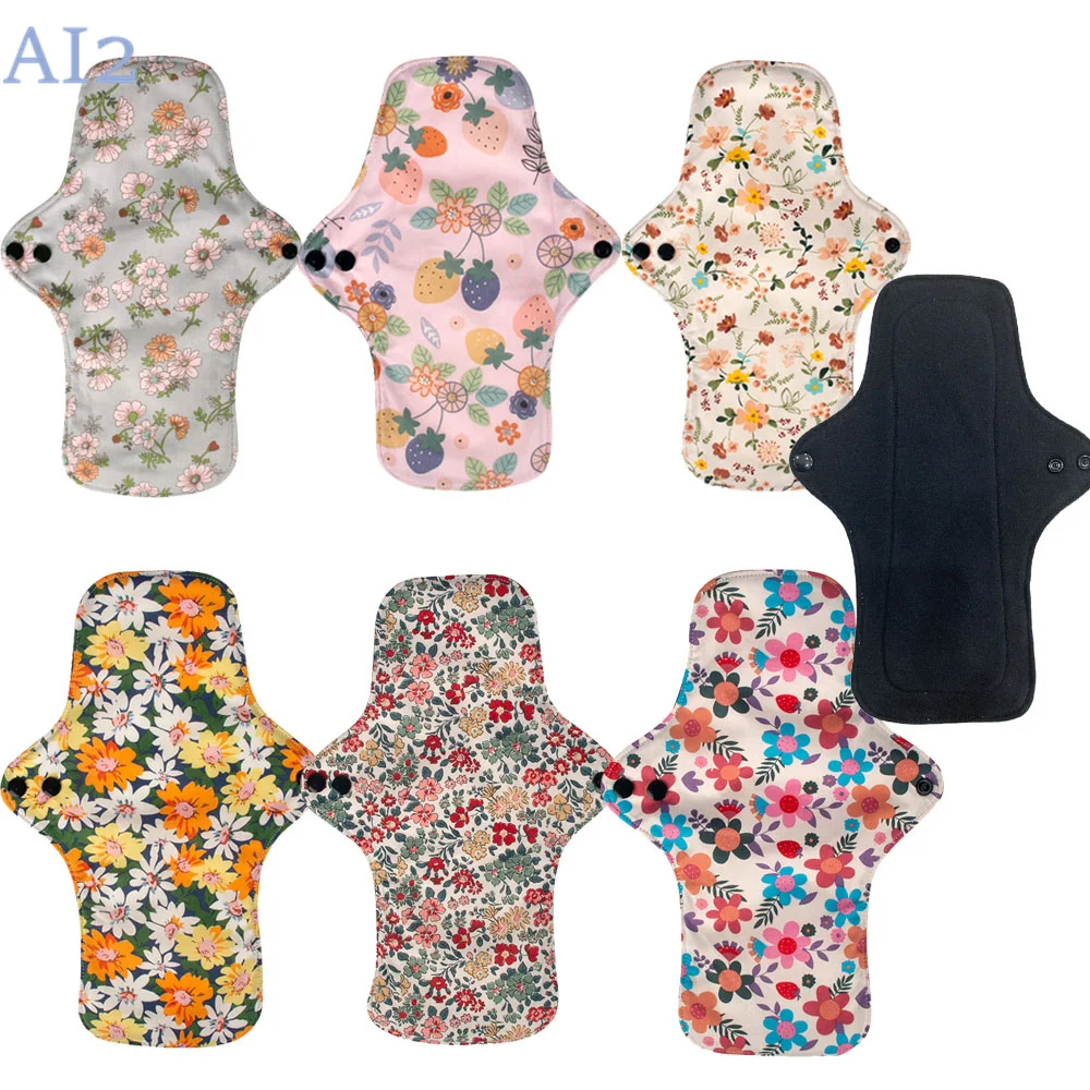 Sml 3pcs Menstruation kissen Frauen Zeitraum Tag und fast Höschen Liner wasch bar Baumwolle gedruckt Mutter Damen binde weibliche Still kissen Image