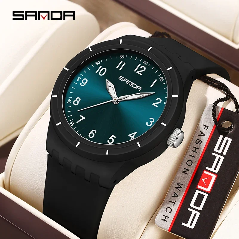 SANDA Mode Mann Sport Uhren Unisex Quarzuhr Einfache Wasserdichte 50M Nachtlicht Männlich Weiblich Student Quarzuhr Reloj Image