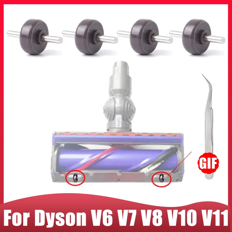 Für Dyson V6 V7 V8 V10 V11 Staubsauger, Direktantriebskopf, Sohlenplattenräder, nicht für Soft-Roller-Kopf, Pinzette im Lieferumfang enthalten Image