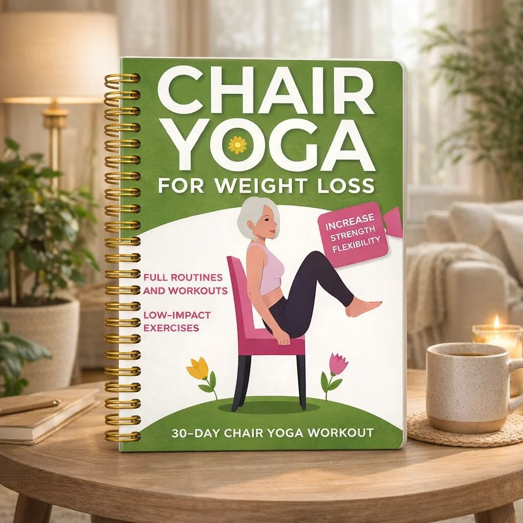 Stuhl-Yoga-Guide zur Gewichtsreduktion, Muskelstärkung, Fitness, Gesundheit, Wellness, Heimtraining für Frauen