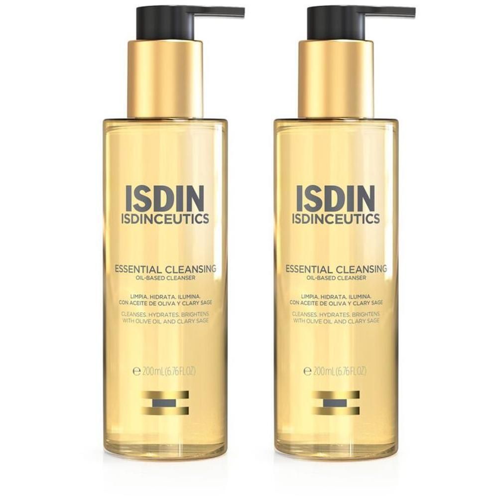 ISDIN Isdinceutics Essential Cleansing Oil To Milk Detergente Viso 2x2