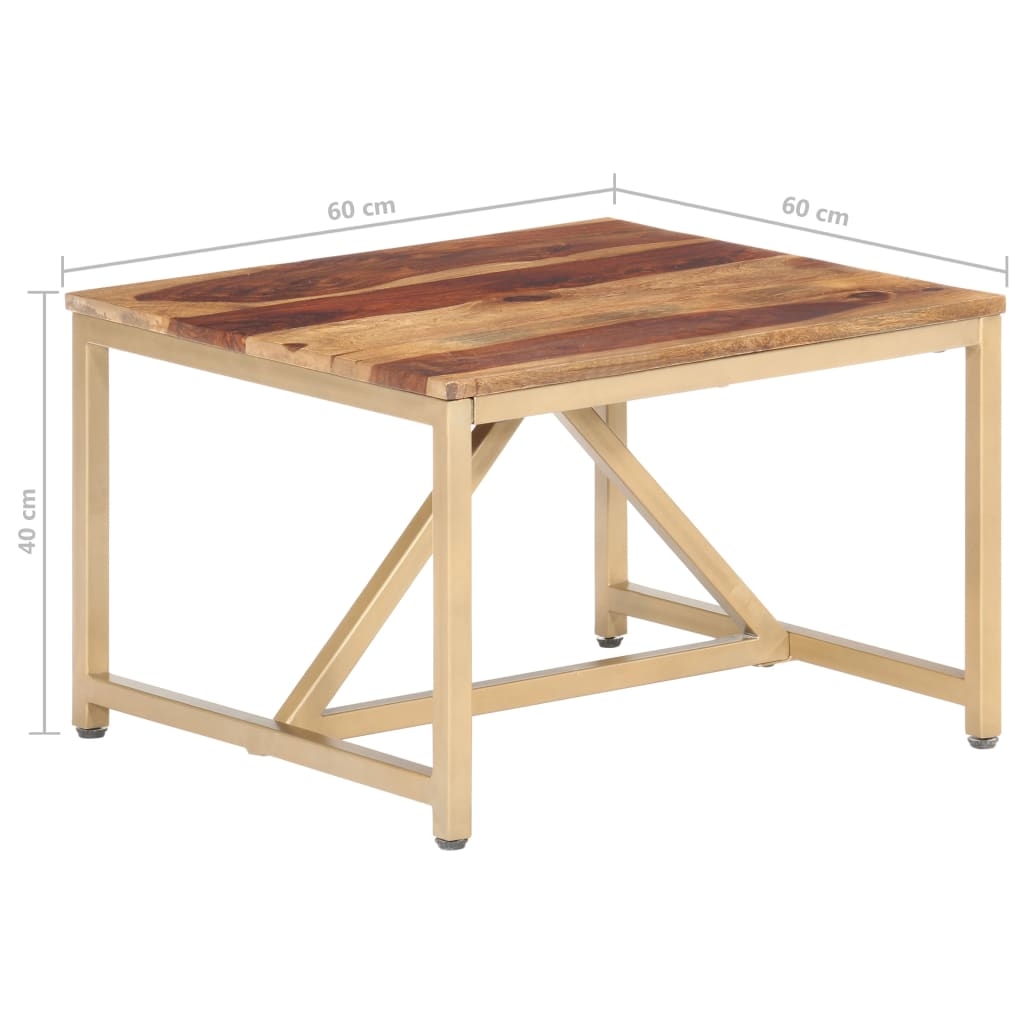 vidaXL Beistelltisch 60x60x40 cm Massivholz : Farbe - Braun Image