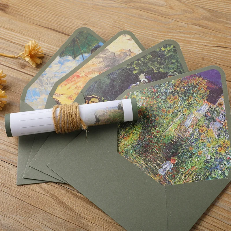 6 teile/los Malerei Umschlag hochwertige kleine Unternehmen liefert Briefpapier westlichen Umschläge für Hochzeits einladungen Postkarten Image