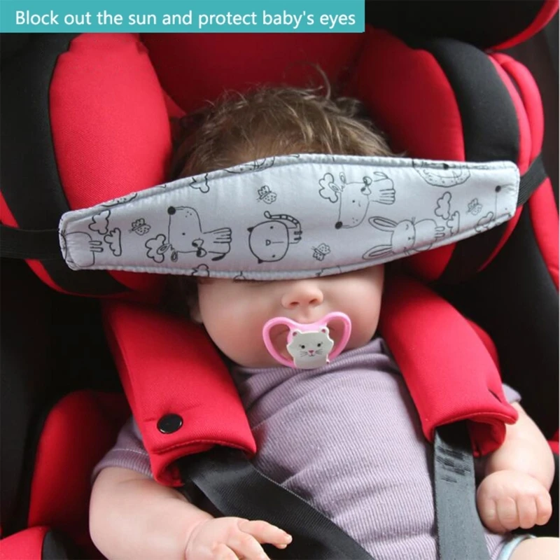 Auto Reise Unterstützung Sicherheit Unterstützung für Kind Infant Kinderwagen Schlaf Kopfstütze Einstellbare Bands QX2D Image