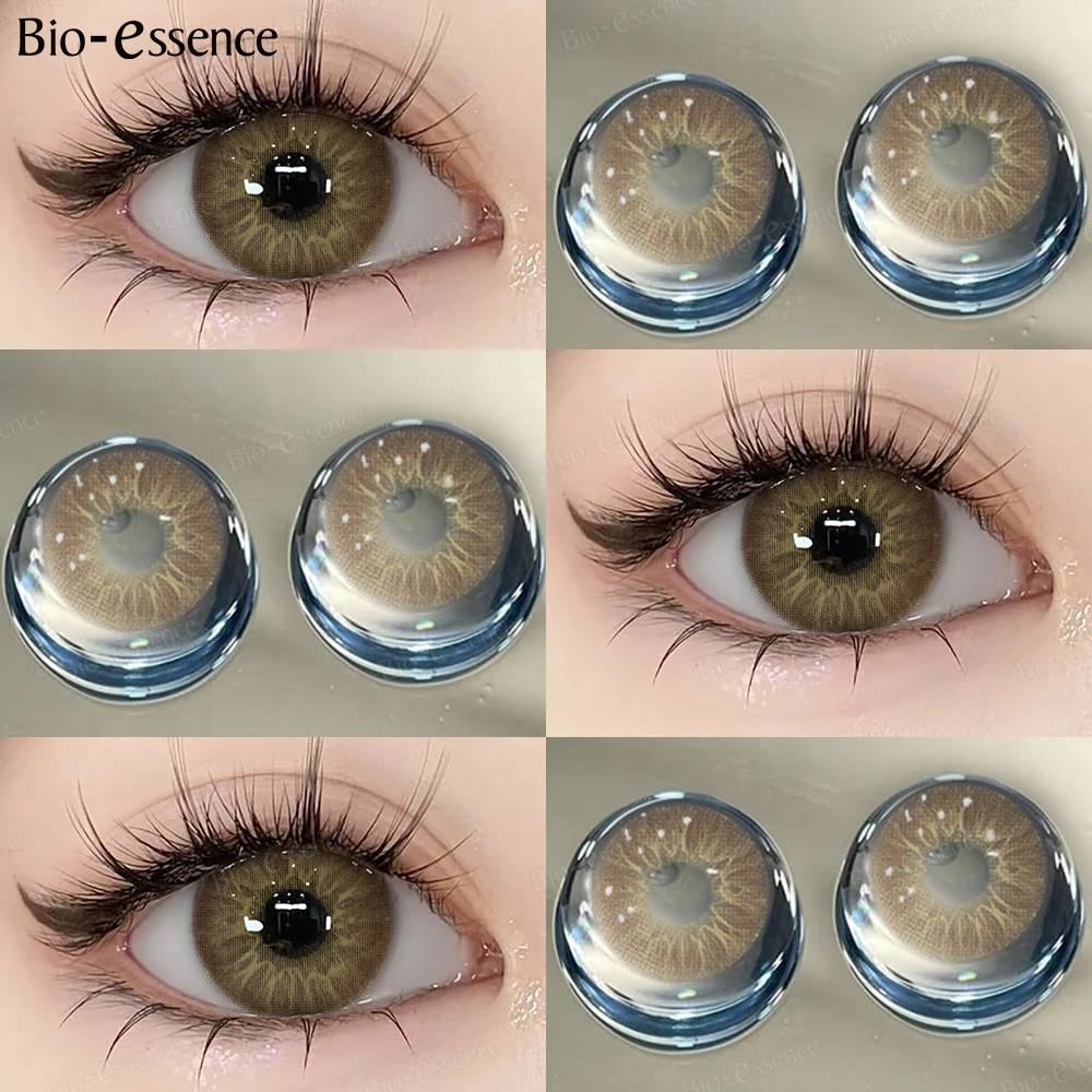 [RU SHIP] Bio-essence 1 Paar farbige Kontaktlinsen für Augen, natürliche Kontaktlinsen, modische Linsen, blaue Augenlinsen, grüne Linsen Image