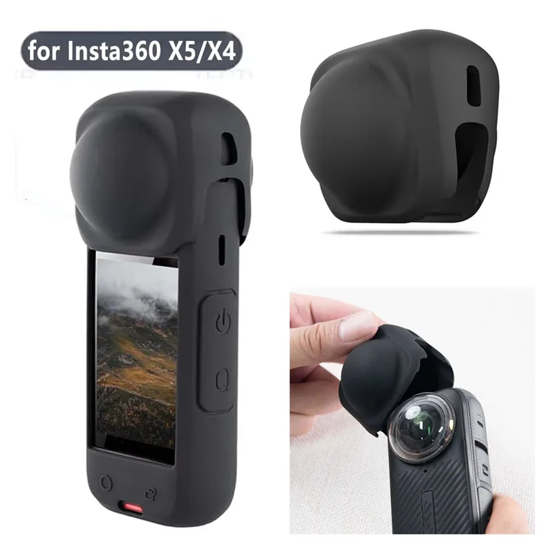 Silikon-Objektivdeckel für Insta360 X5 X4 Schutzabdeckung Objektivschutzhülle Anti-Kratzer für Insta360 x4/x5 Kamerazubehör Image
