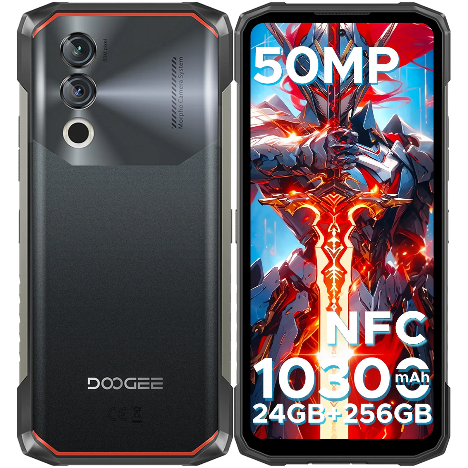 DOOGEE Blade10 Power Outdoor-Smartphone Gemini AI 6,6-Zoll-Display 10300mAh Akku 24GB RAM (6+18) 256GB ROM Android 16 Smartphone