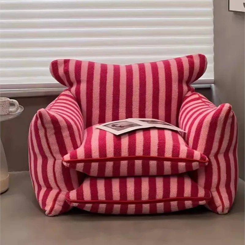 MOMO Einfache Haushalt Wohnzimmer Freizeit Faul Sofa Net Rot Gestreiften Schlafzimmer Tatami Kreative Rückenlehne Chaiselongue