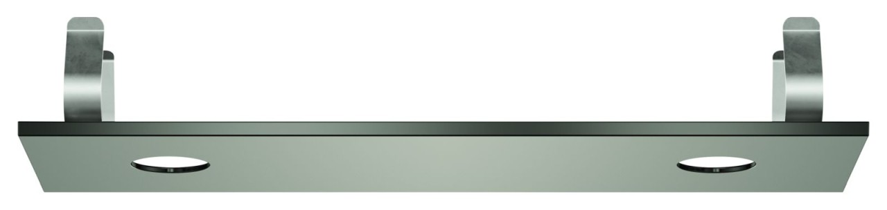 GROHE Deckenbrause-Abdeckung Rainshower Aqua 104993, 2 Strahlbildner satin steel, 104993MS00 104993MS00