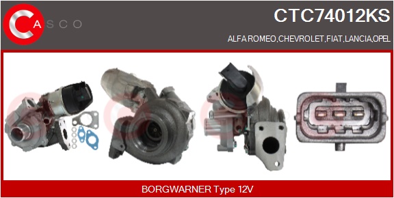 CASCO Lader, Aufladung ctc74012ks für GM Fiat Image