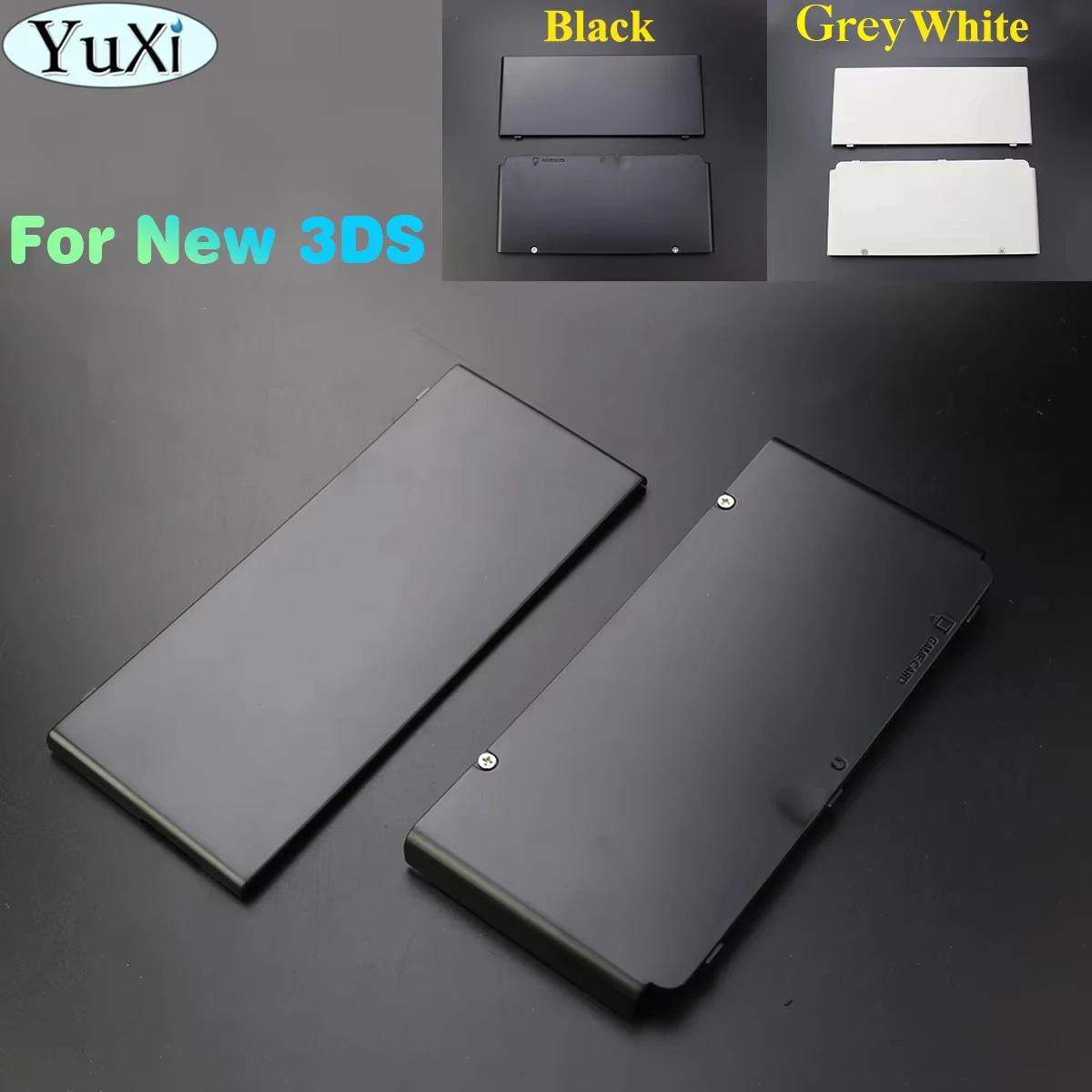 1 Stück für New 3DS Obere und Untere Frontplatte Abdeckplatten Oberes Rückgehäuse Batteriegehäuse Schwarz Weiß Gehäuse Image